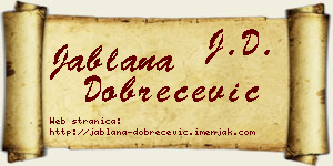 Jablana Dobrečević vizit kartica